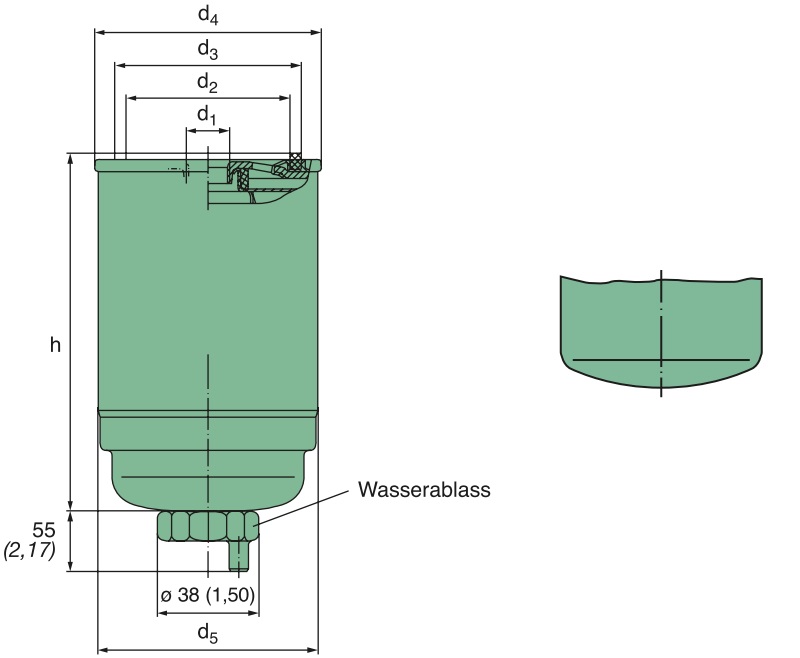 MANN-FILTER WDK725 Kraftstoffwechselfilter
