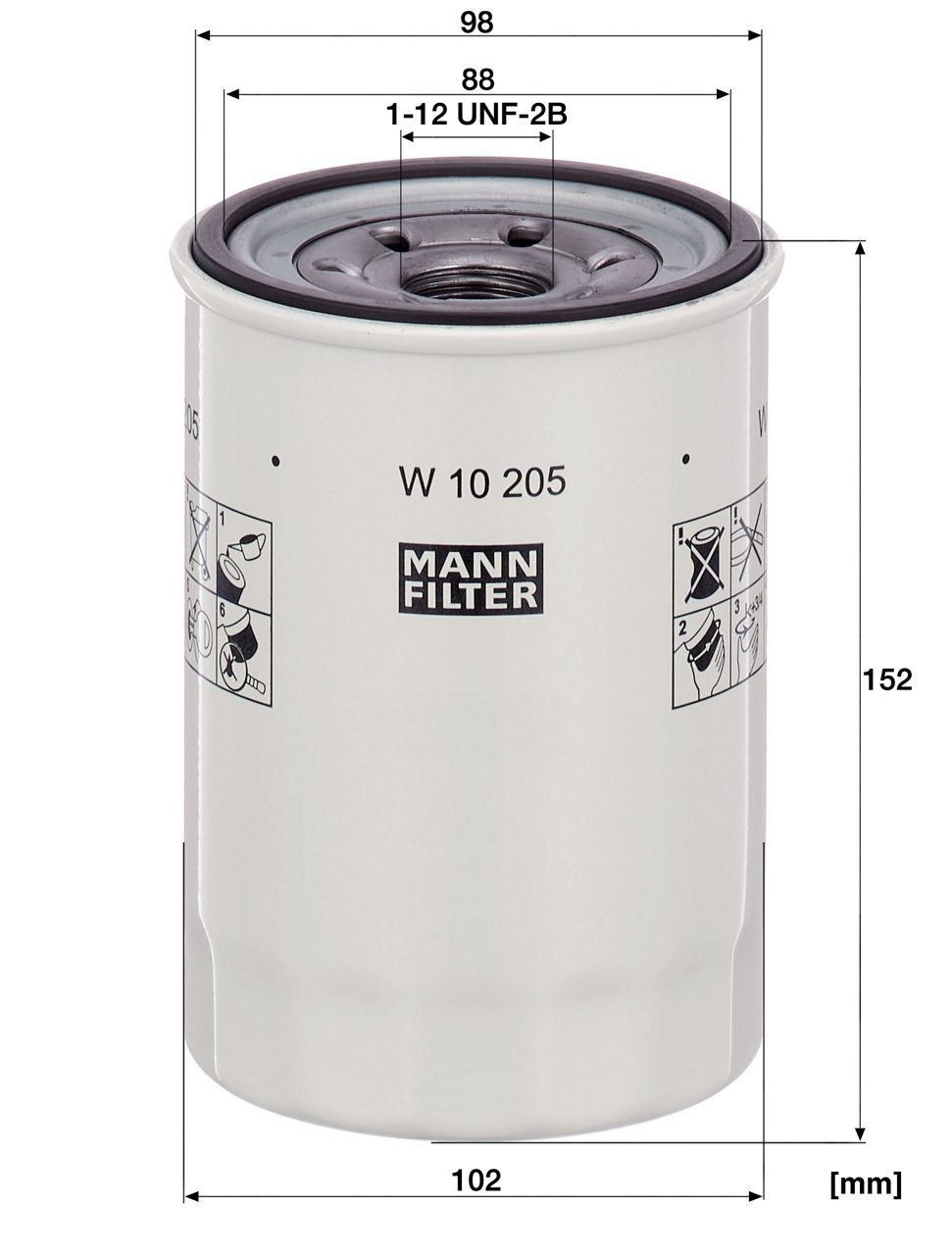 MANN-FILTER W10205 Ölfilterelement