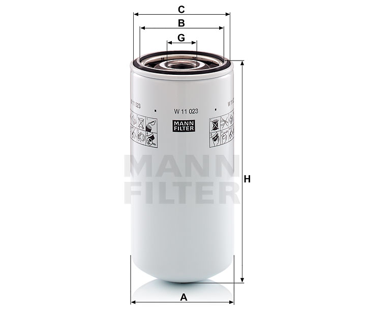 MANN-FILTER W11023 Ölfilter SpinOn
