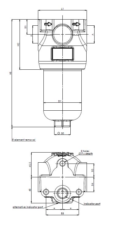 FILTREC FH420D120000BB3D0S000S0 Leitungsfiltergehäuse (Druckfilter)