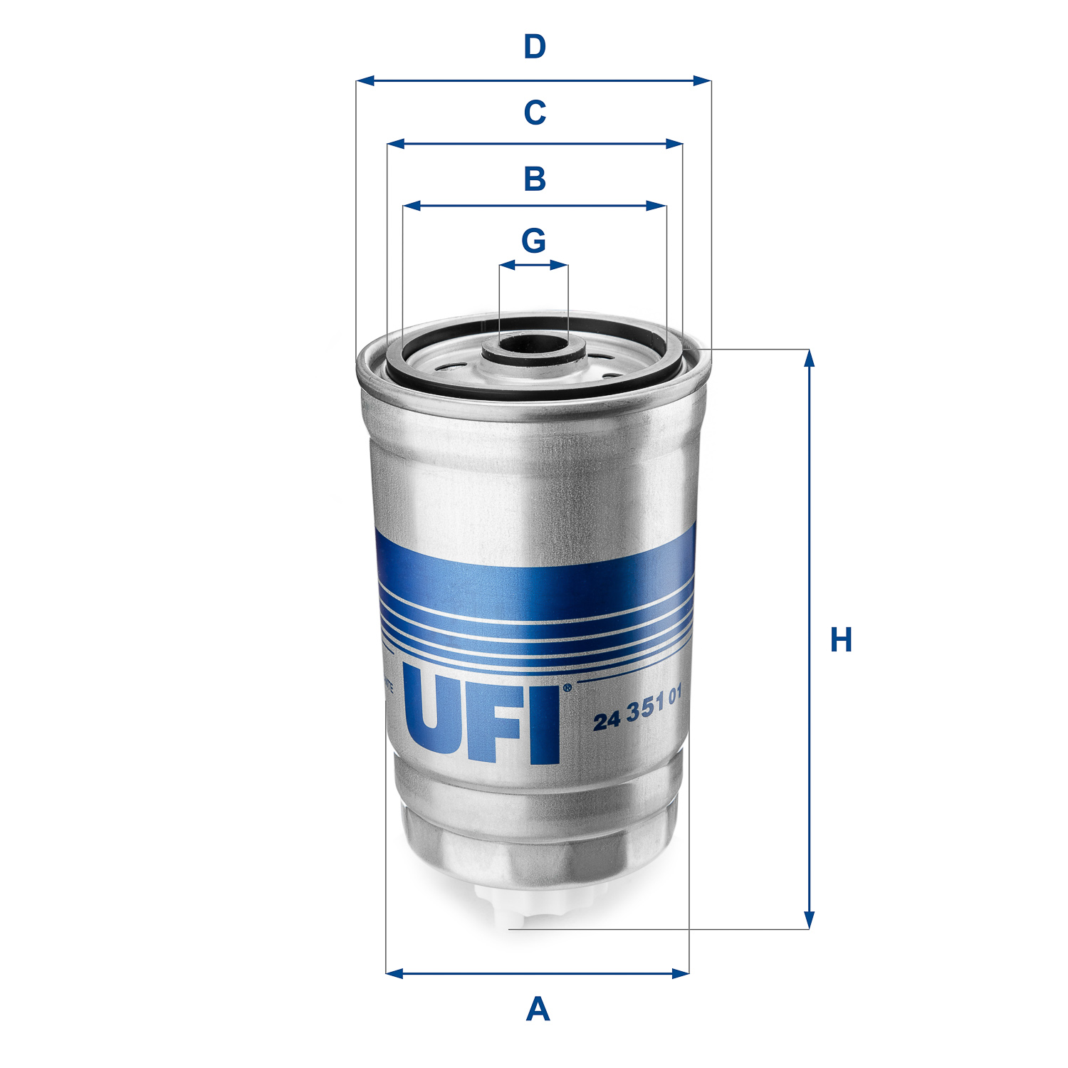 UFI FILTERS 24.351.01 Kraftstofffilter SpinOn
