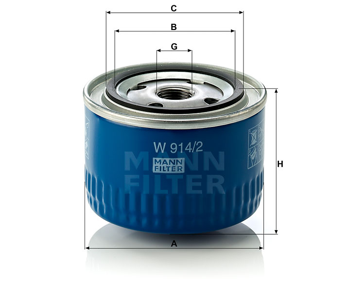 MANN-FILTER W914/2 Ölfilter SpinOn