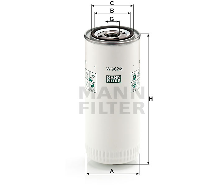 MANN-FILTER W962/8 Wechselfilter SpinOn