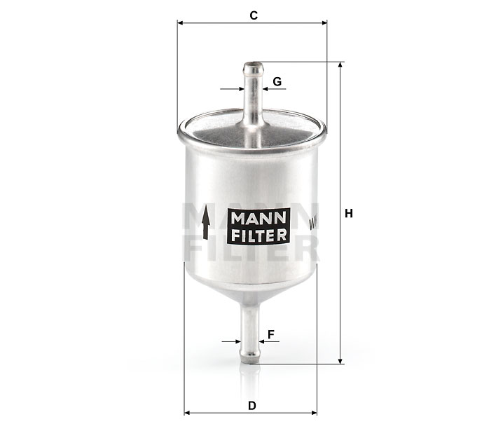 MANN-FILTER WK66 Kraftstoff-Leitungsfilter (Inline)