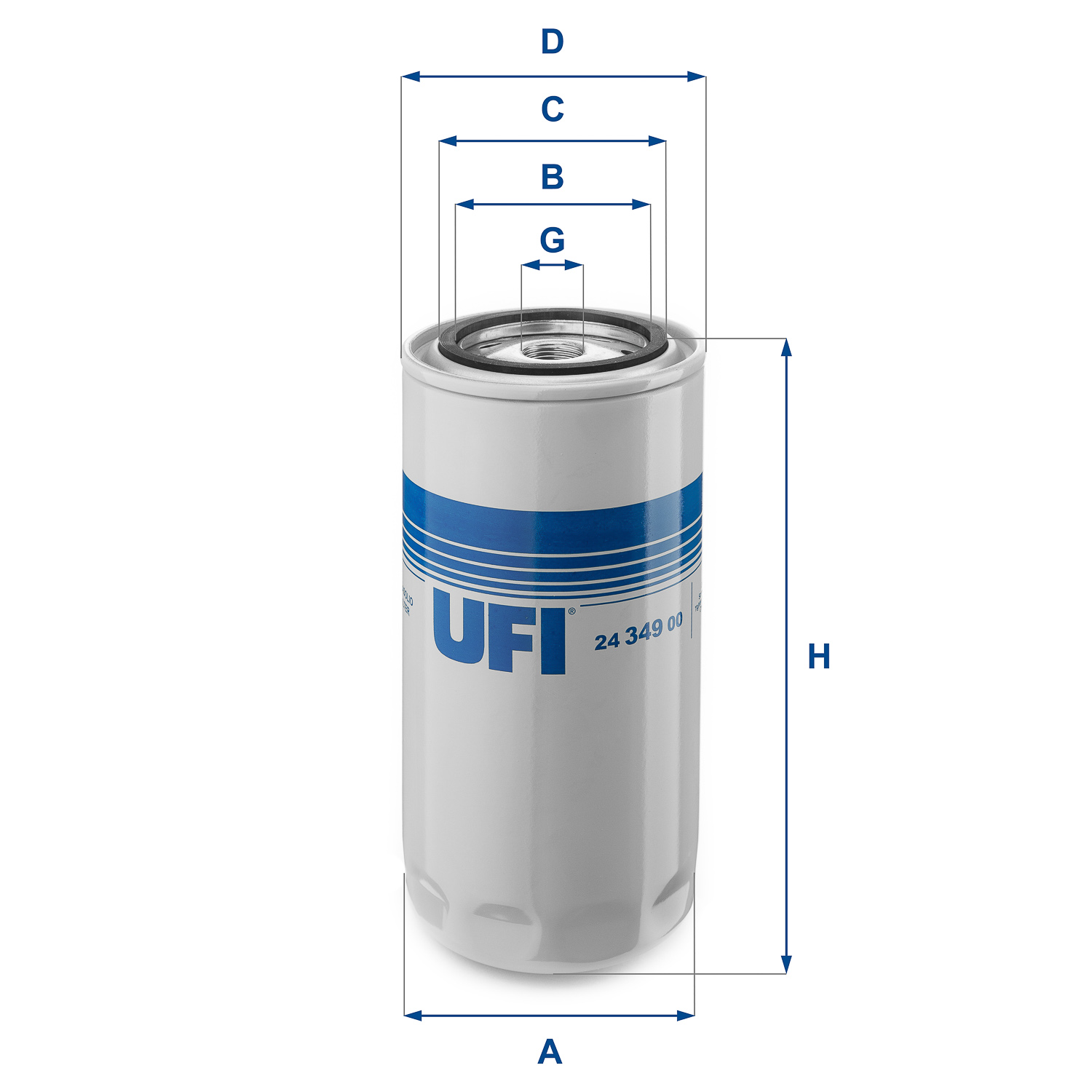 UFI FILTERS 24.349.00 Kraftstofffilter SpinOn