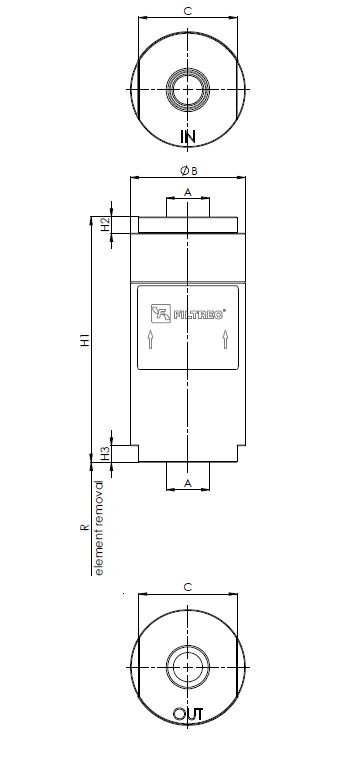 FILTREC FHLCD109T60AB3B4S0 Hydraulik-Leitungsfilter Inline