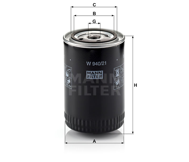 MANN-FILTER W940/21 oil filter (spin-on)