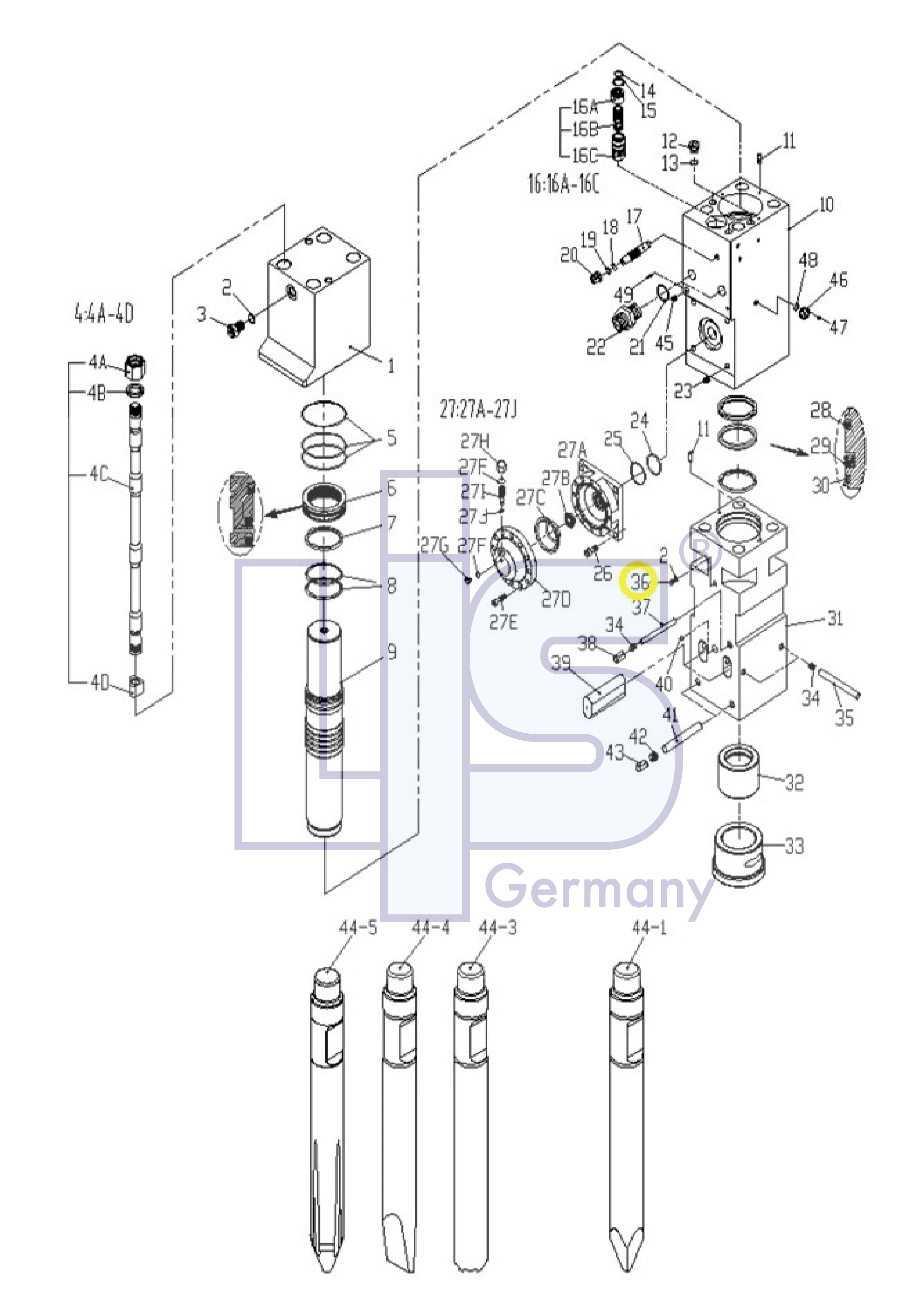 Luftrückschlagventil passend für
LIS40,LIS135,LIS75,LIS100 Hydraulikhammer