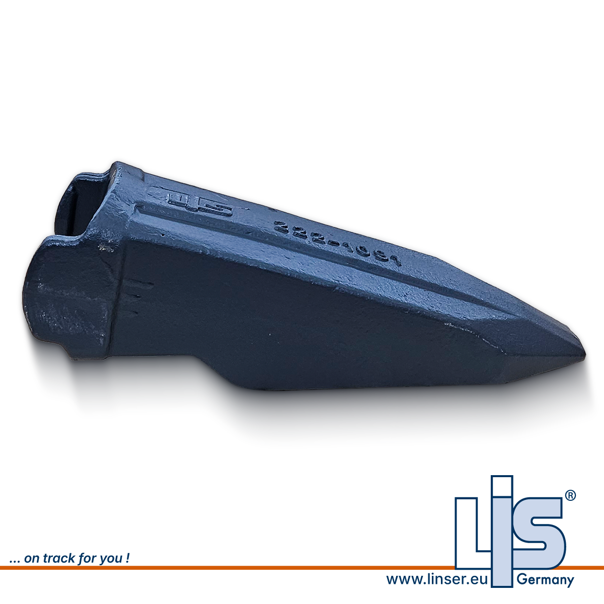 LIS Baggerzahn K90 2221091 von der Seite für CAT K-System.