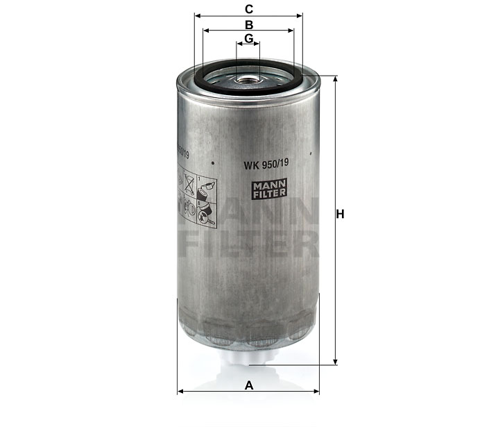 MANN-FILTER WK950/19 Kraftstoffwechselfilter