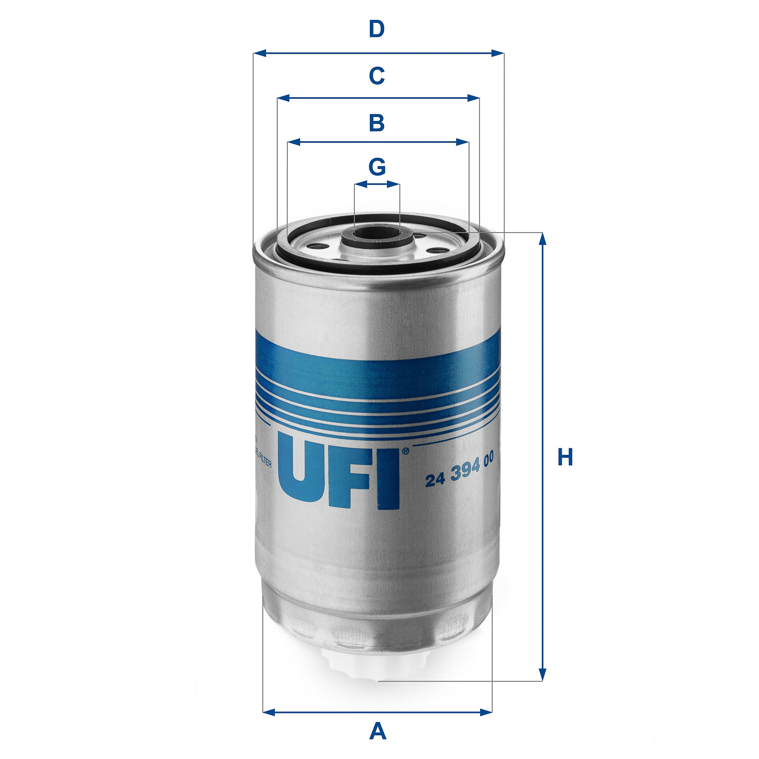 UFI FILTERS 24.394.00 fuel filter spin-on