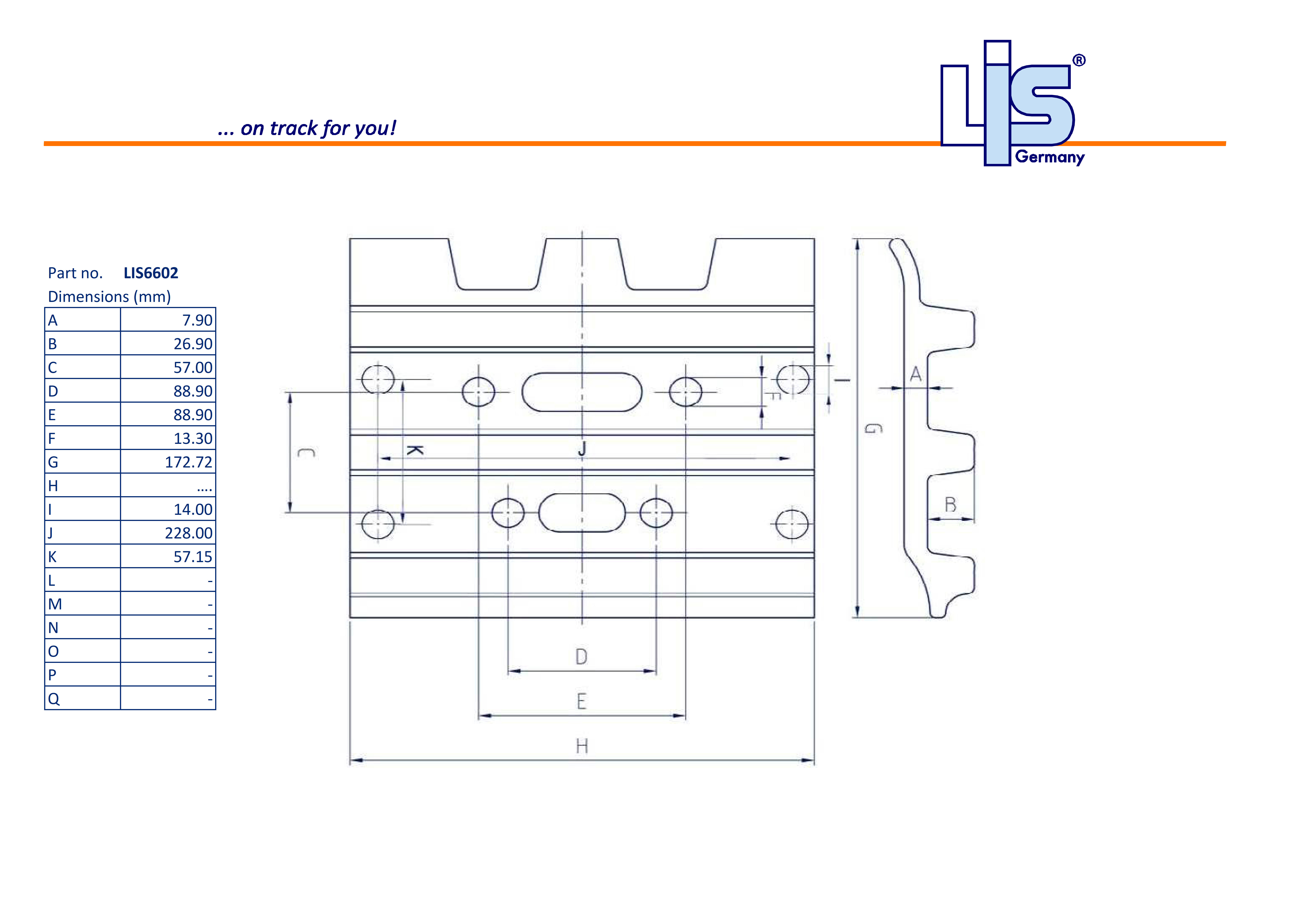 Triple Grouser Shoe 300/7,9mm mit Zusatzbohrungen für LIS Poly Pad W3