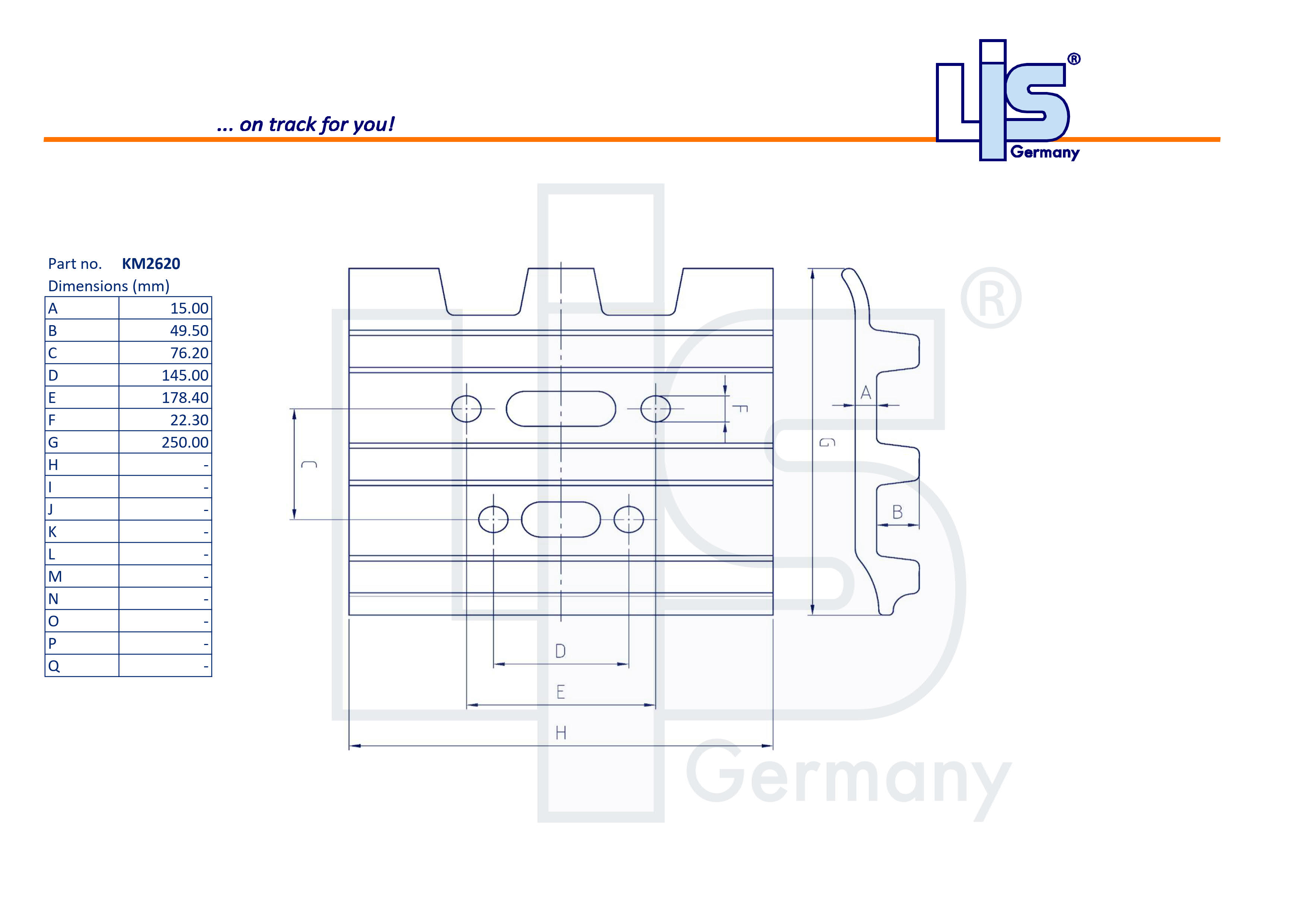 Double Grouser Shoe 600/15mm