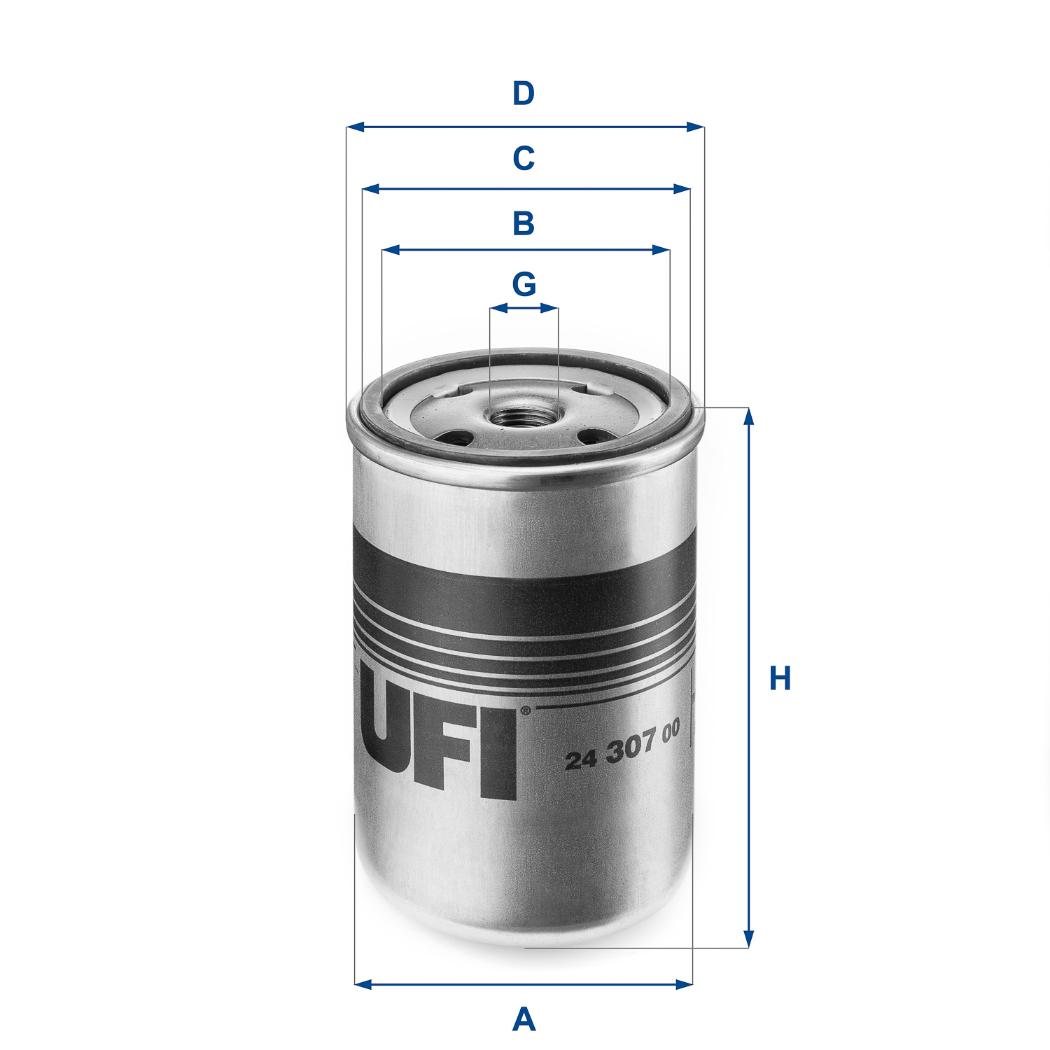 UFI FILTERS 24.307.00 Kraftstofffilter SpinOn