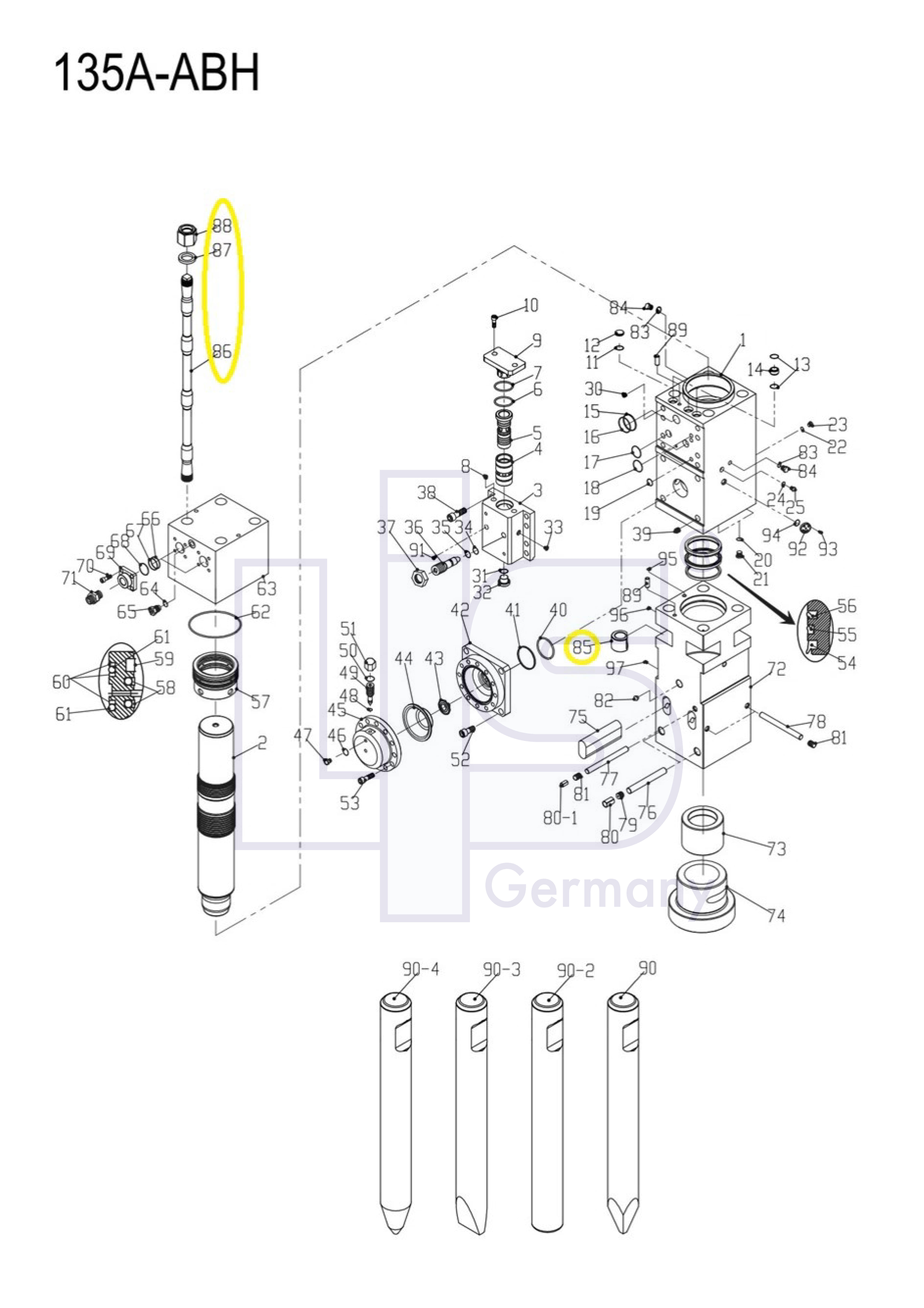 Schwerlastanker Set für LIS135A
Hydraulikhammer