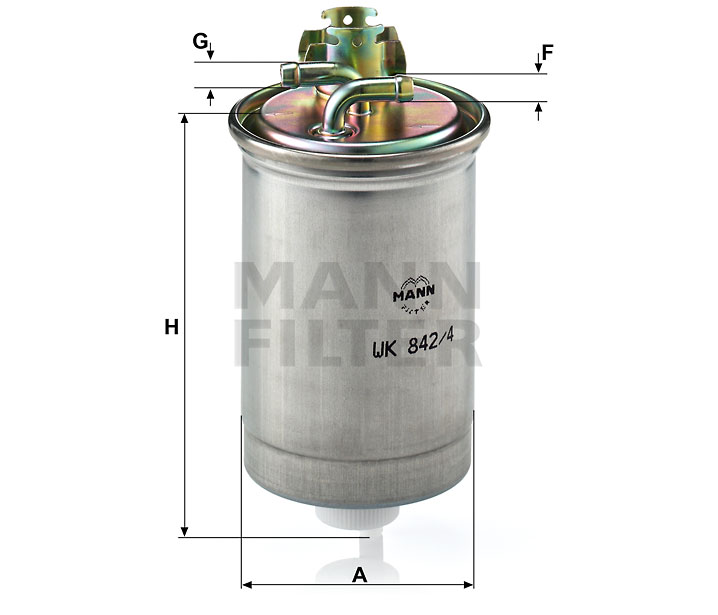 MANN-FILTER WK842/4 Kraftstoff-Leitungsfilter (Inline)