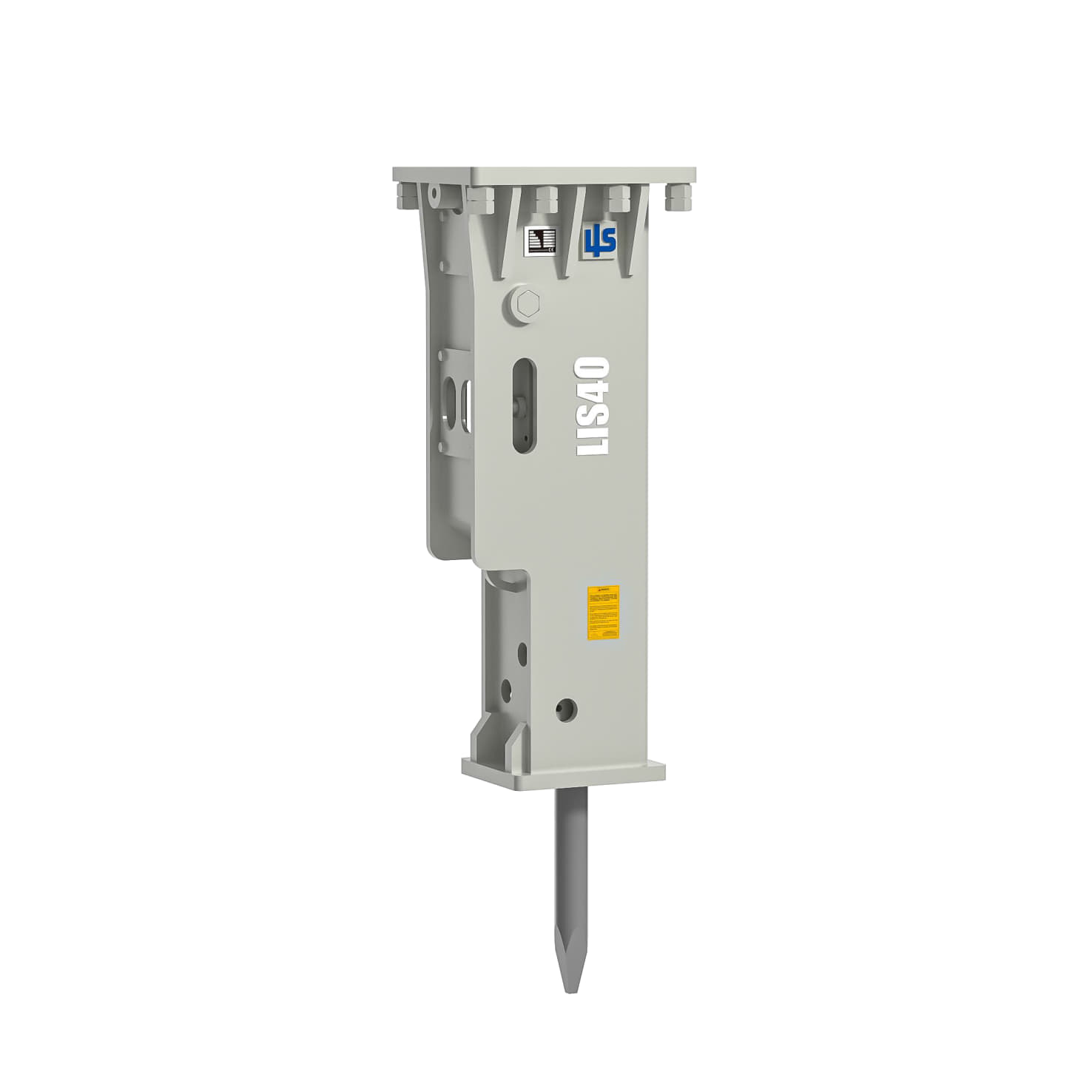 LIS Hydraulikhammer 0,8t - 2,5t  Minibagger
mit neutraler Adapterplatte ohne Aufnahme