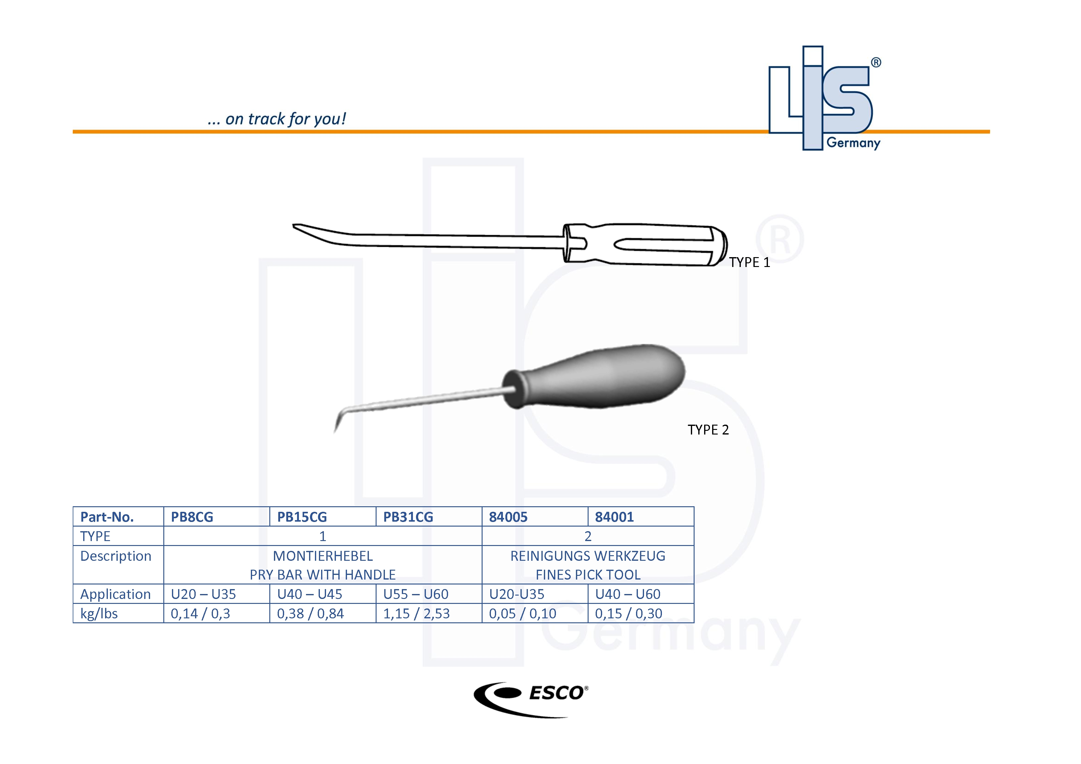 FINES PICK TOOL U20-U35