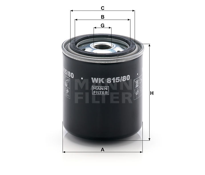 MANN-FILTER WK815/80 Kraftstoffwechselfilter