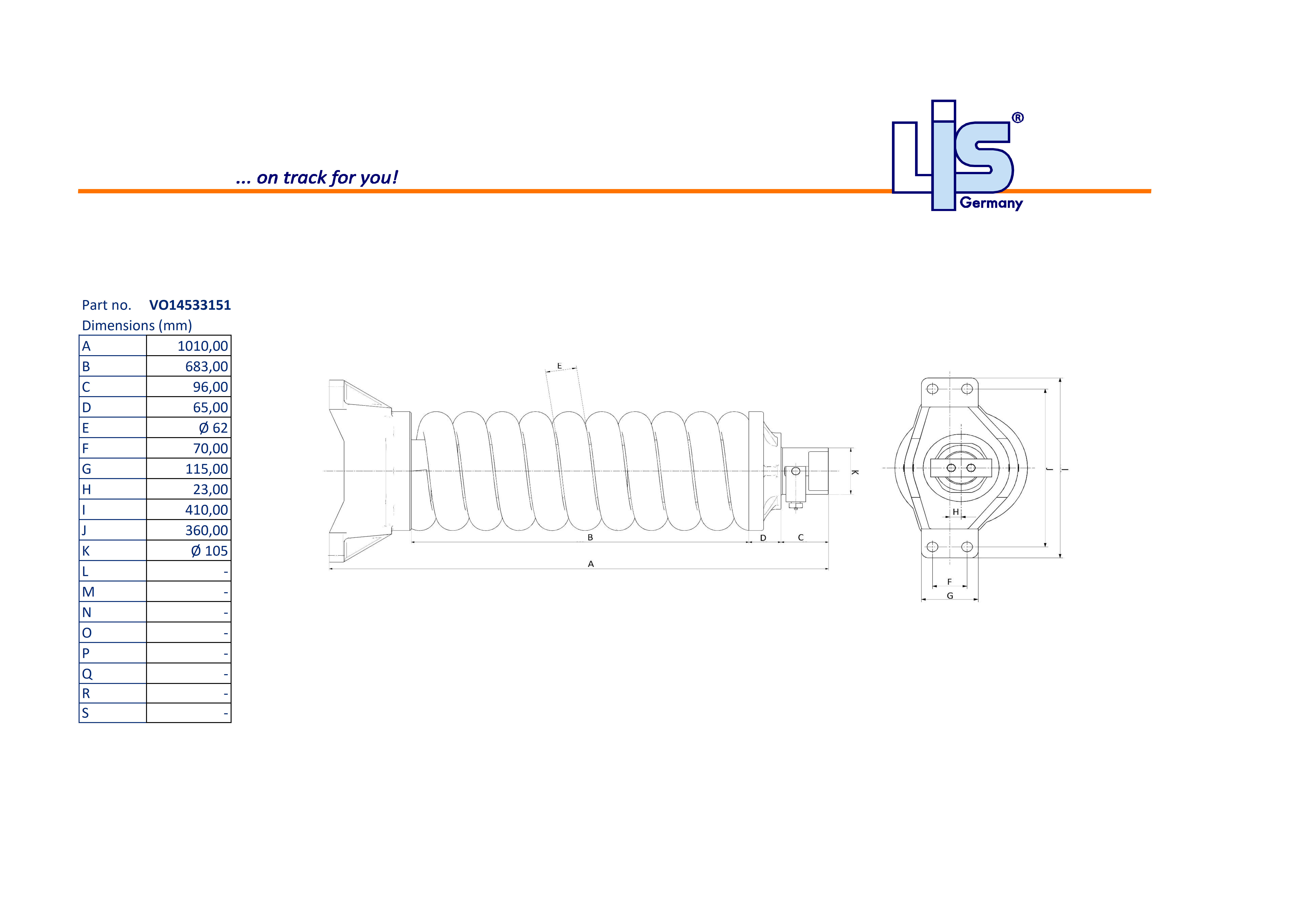TRACK ADJUSTER & SPRING ASSEMBLY to fit
EC460