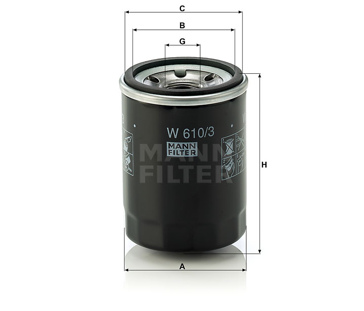 MANN-FILTER W610/3 Wechselfilter SpinOn
