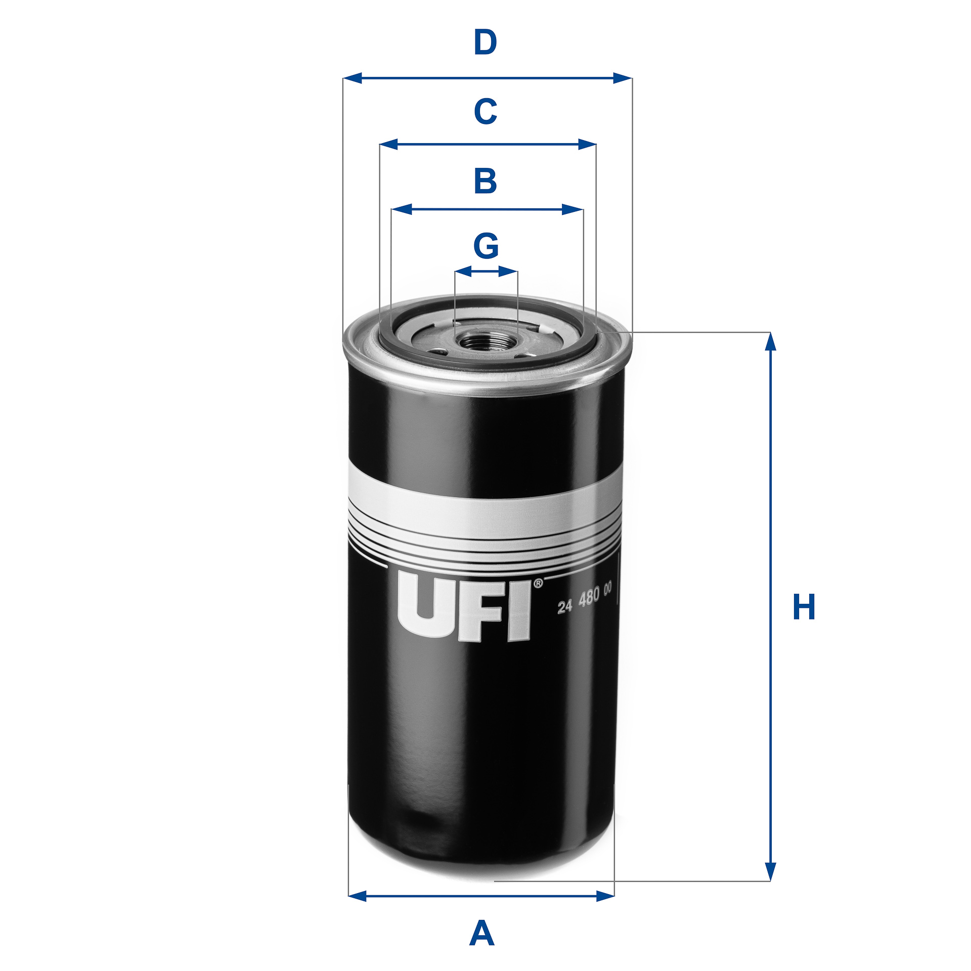 UFI FILTERS 24.480.00 Kraftstofffilter SpinOn