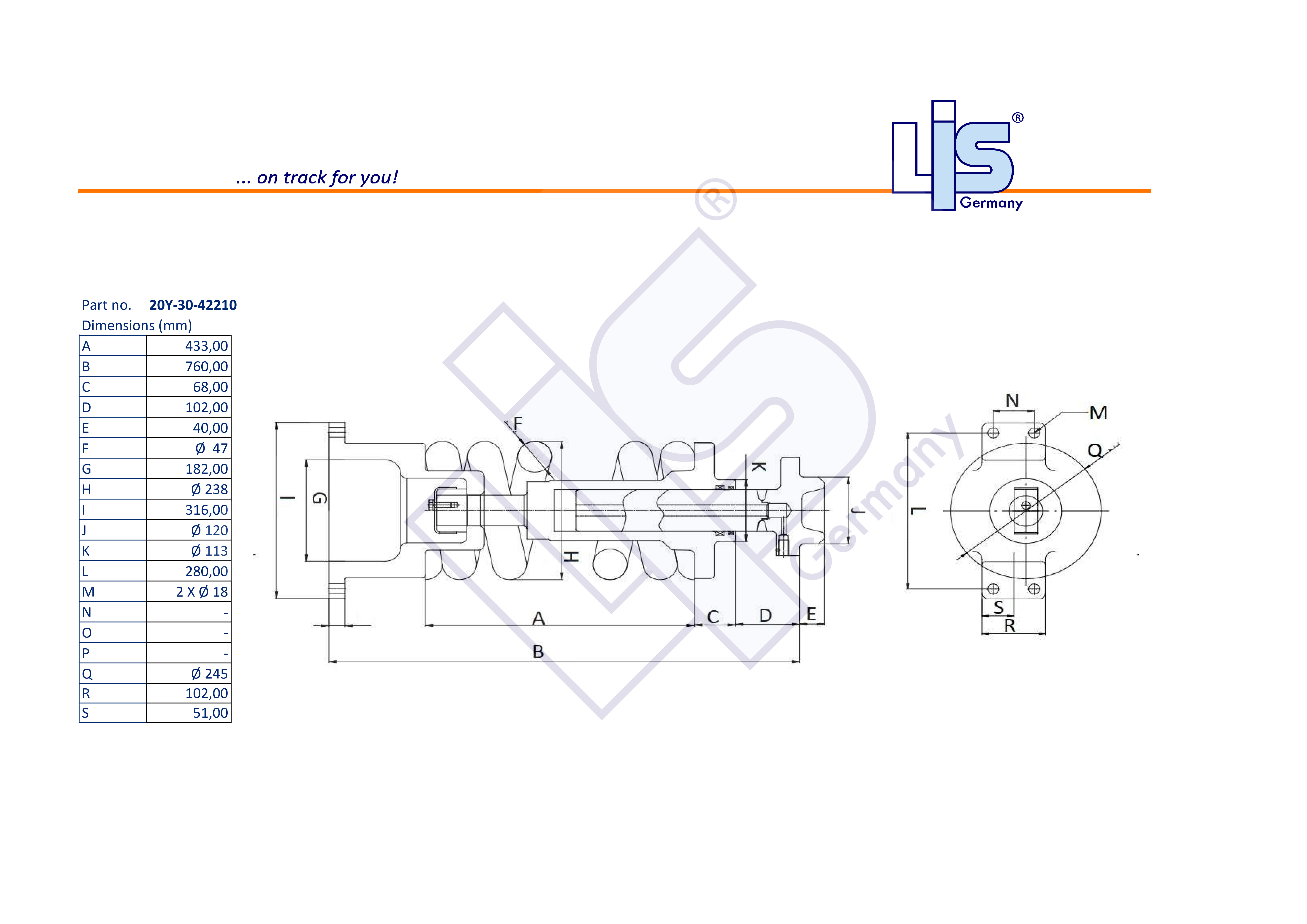 TRACK ADUSTER to fit 20Y-30-00640