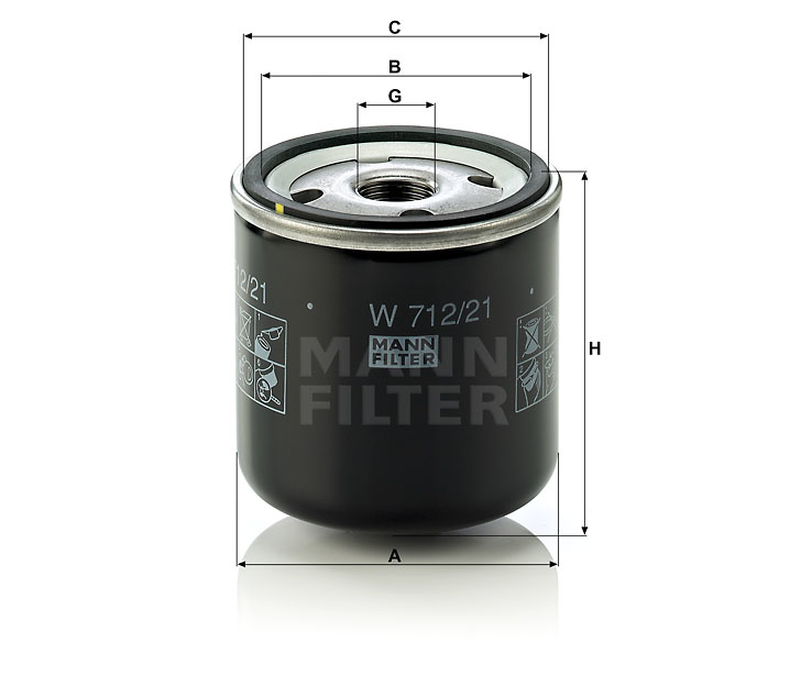 MANN-FILTER W712/21 Wechselfilter SpinOn