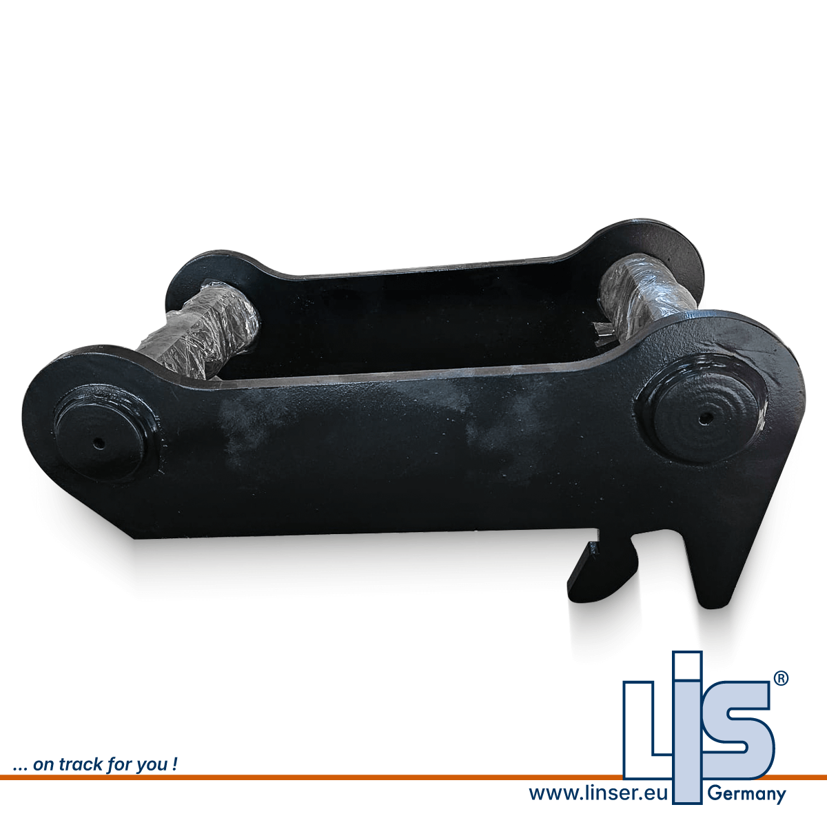Adapterrahmen Symlock MS03, SY03, SW03, passend für Lehnhoff Schnellwechsler von LIS. Von der Seite.
