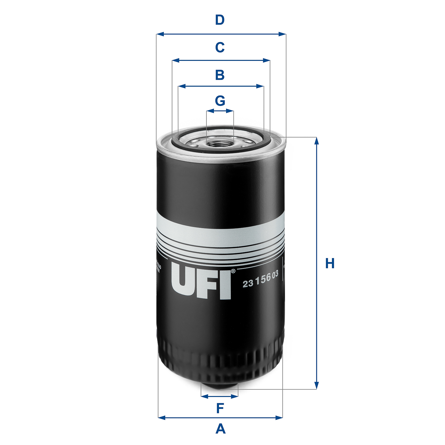 UFI FILTERS 23.156.03 Ölfilter SpinOn