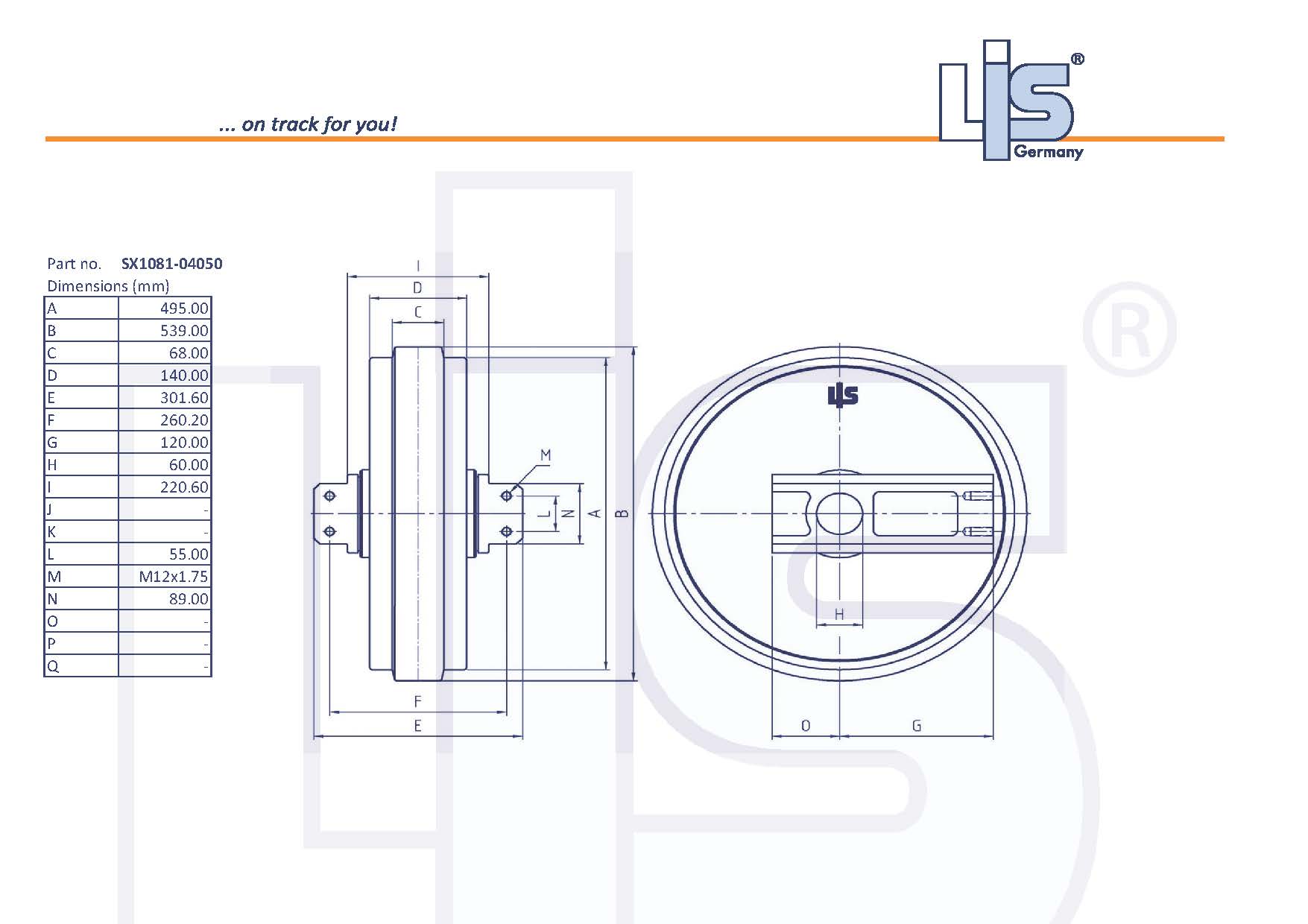 LIS® Idler with Brackets SX1081-04050