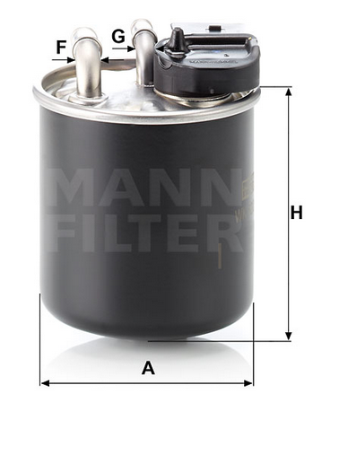 MANN-FILTER WK820/16 Kraftstoff-Leitungsfilter (Inline)