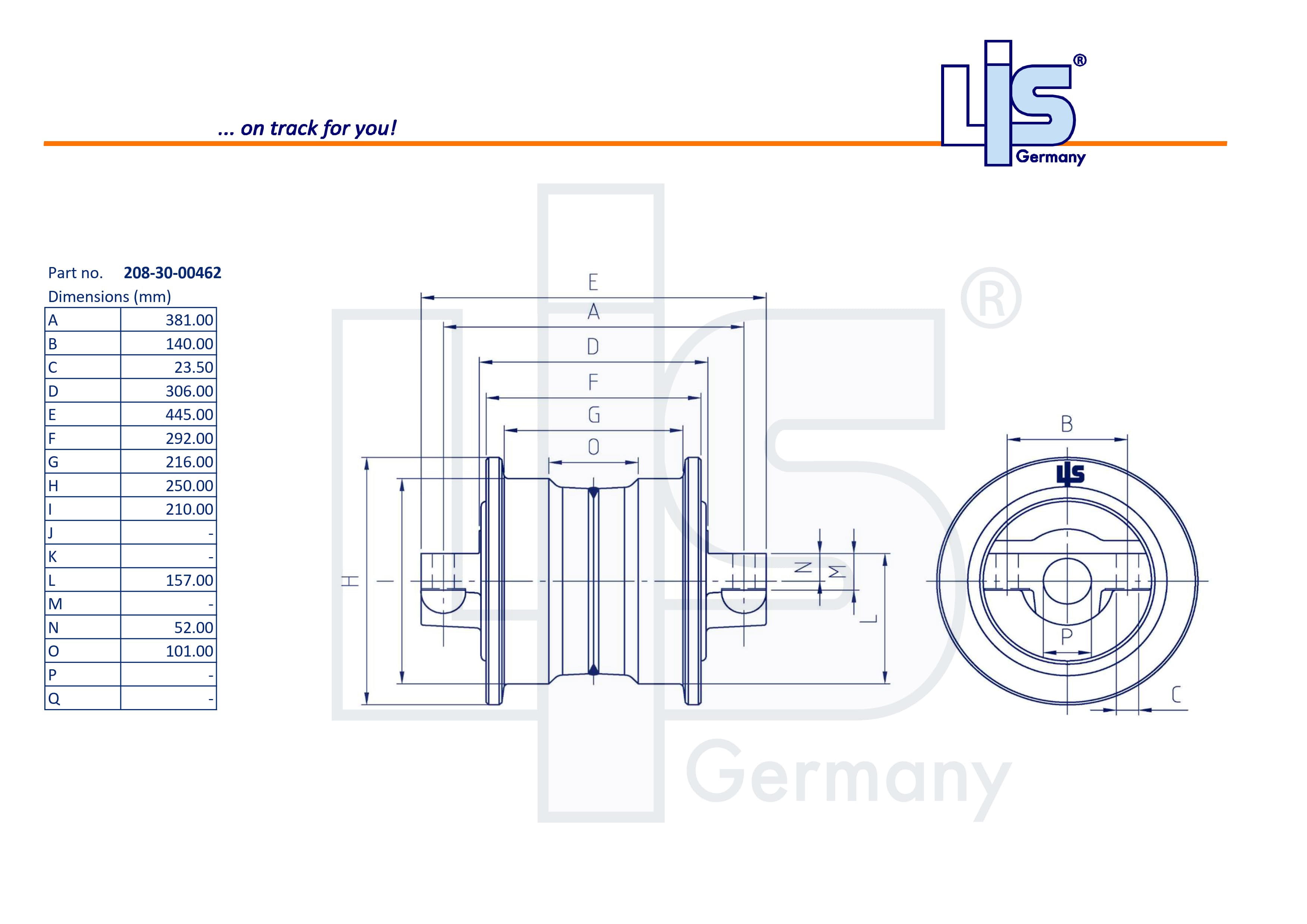 LIS® Track Roller 208-30-00462