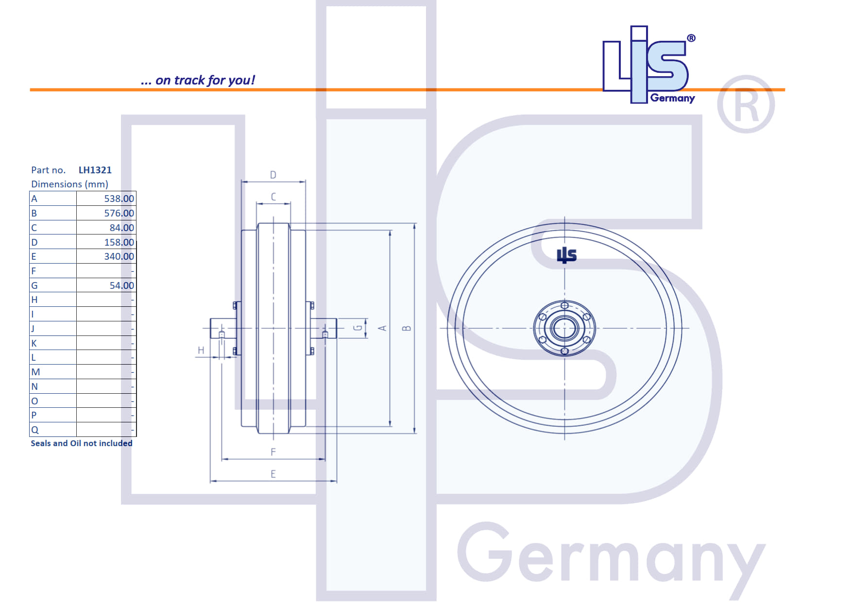 IDLER,additionally required:,9W5224 seal GP ( 2 pc./idler) and  CR1284 o-,ring ( 2 pc/idler),80W90 Oil (350 ccm / idler) to be sealed and,filled with oil before installation.