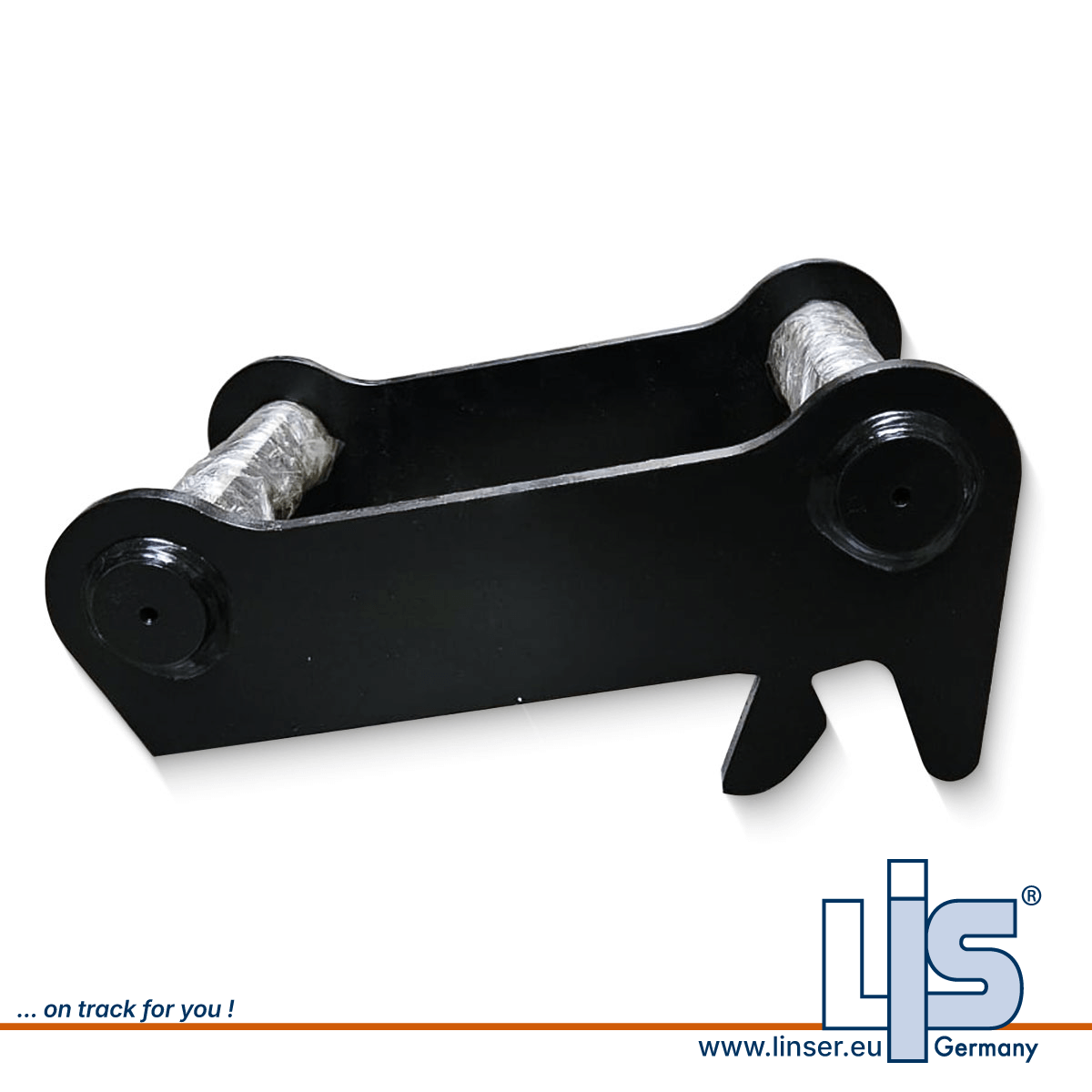 Adapterrahmen Symlock MS01, SW01, passend für Lehnhoff Schnellwechsler von LIS. Von der Seite.