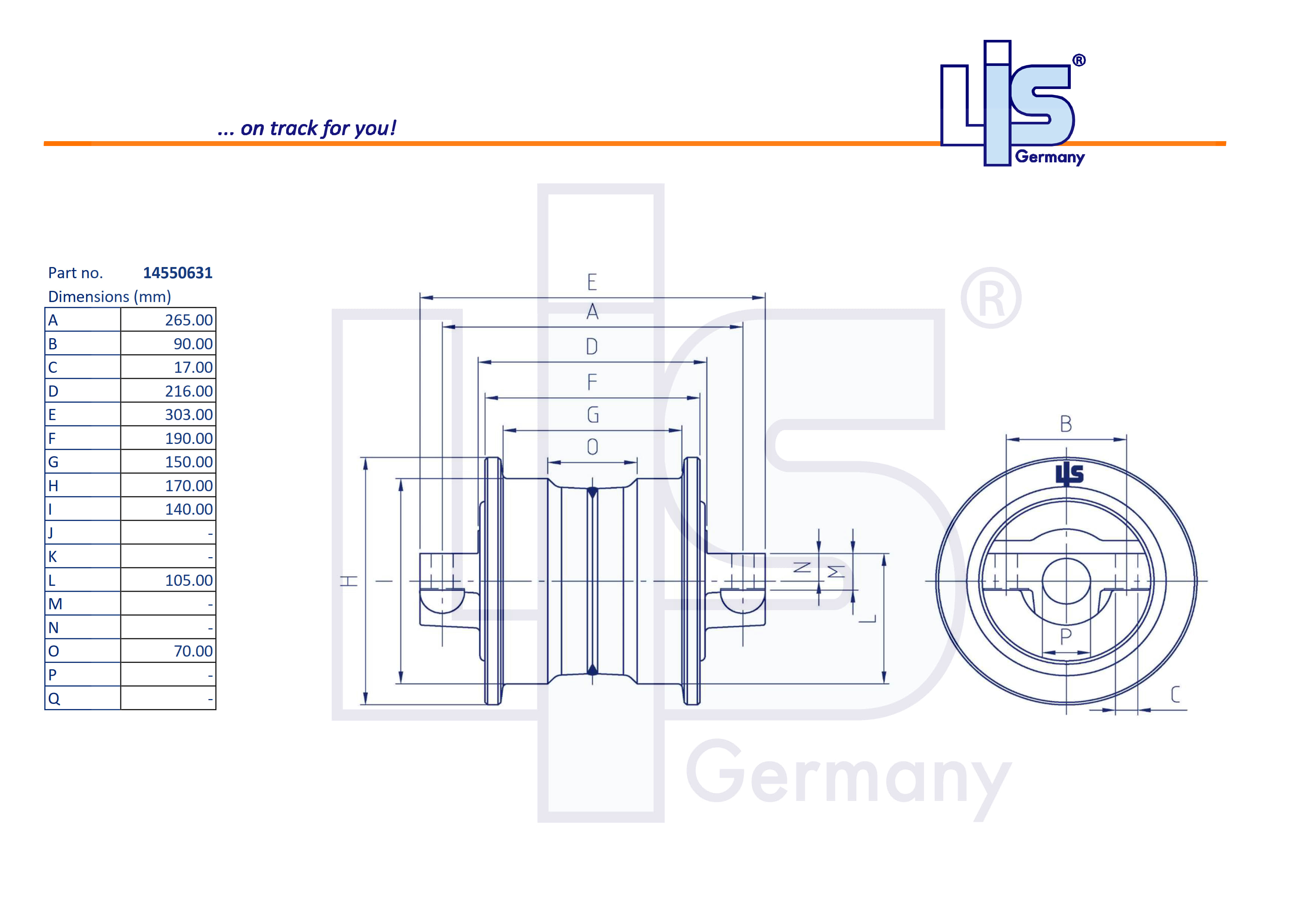 LIS® Track Roller 14550631