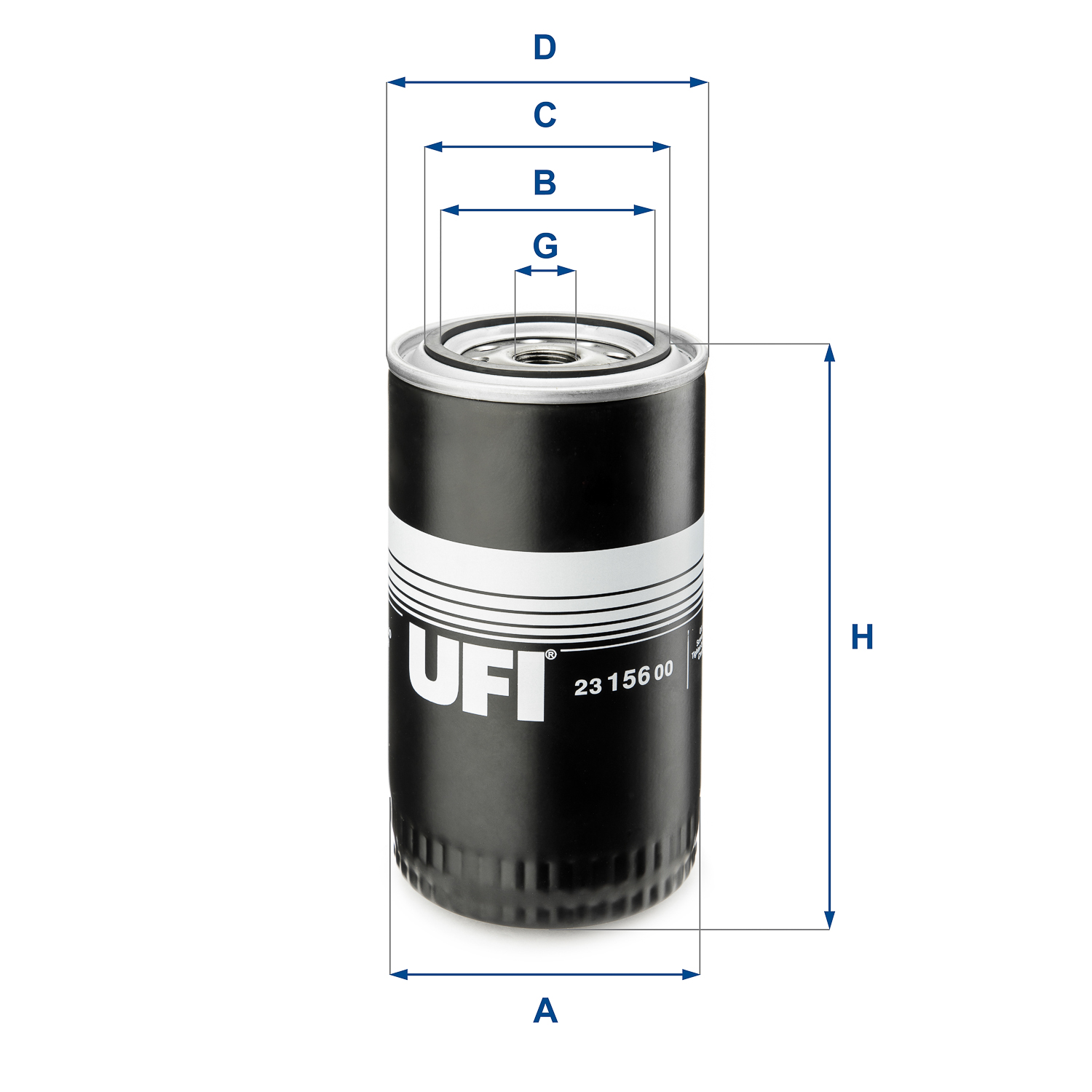 UFI FILTERS 23.156.00 oil filter spin-on