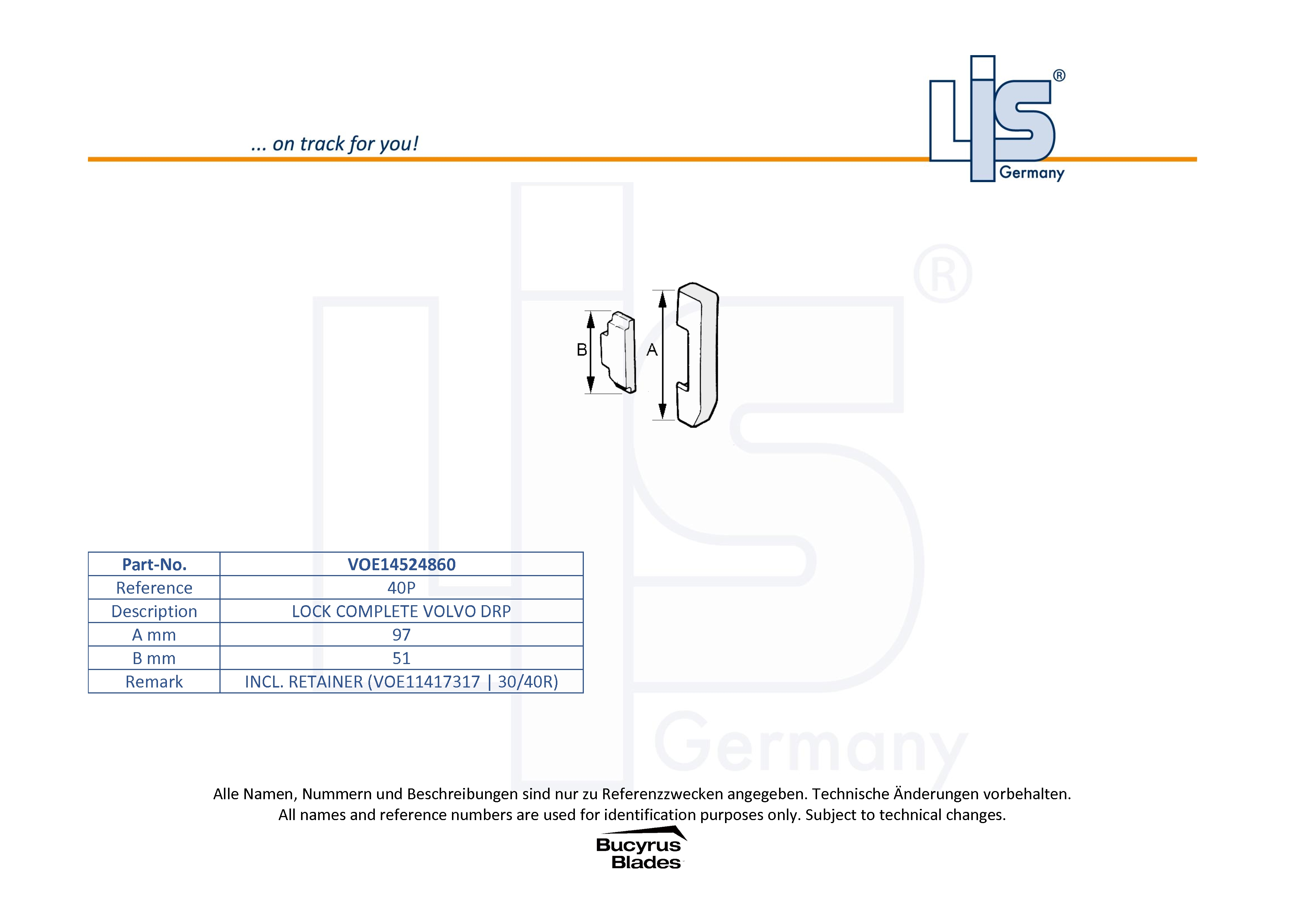 Esco orig.  Sicherungsset Volvo DRP 40  (14524860)