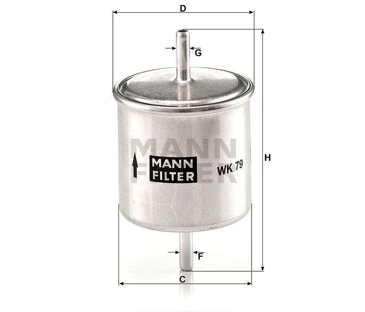 MANN-FILTER WK79 Kraftstoff-Leitungsfilter (Inline)