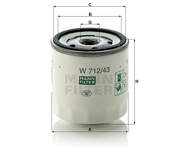 MANN-FILTER W712/43 Wechselfilter SpinOn