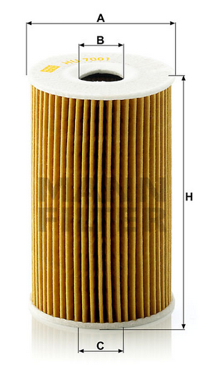 MANN-FILTER HU7001x Flüssigkeitsfilterelement (metallfrei)