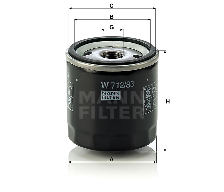 MANN-FILTER W712/83 Wechselfilter SpinOn