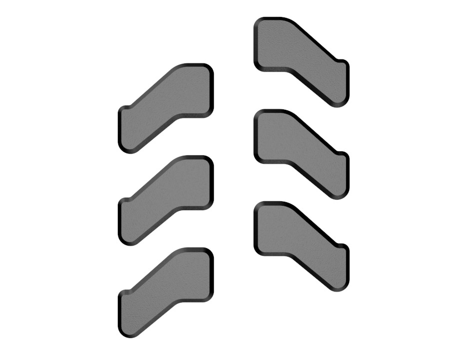 Profil Muster für LIS® Gummiketten-Segmente 230x46x72Y