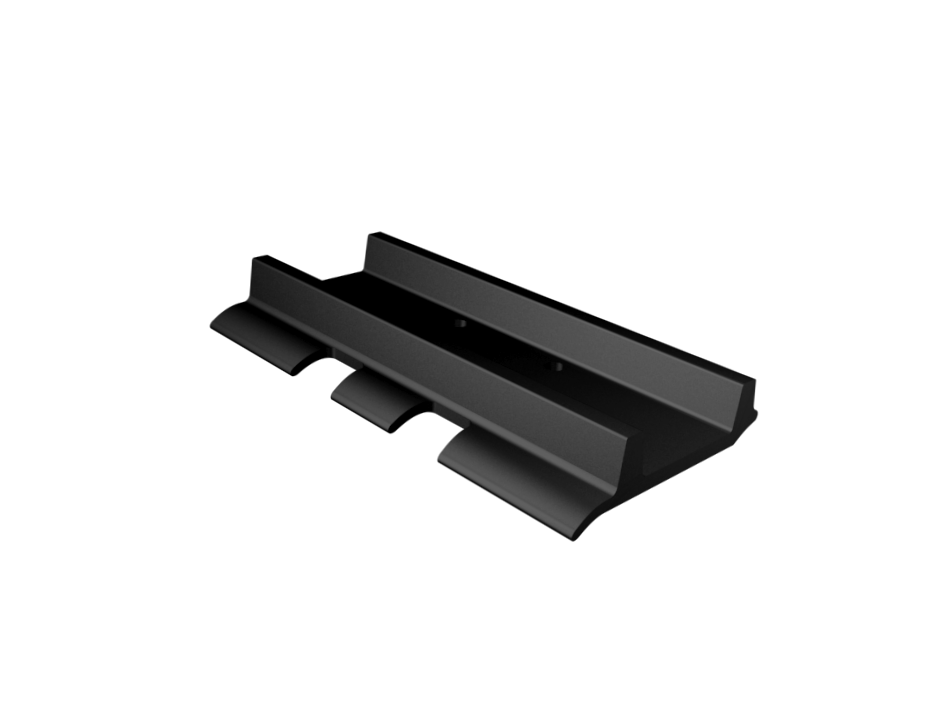 LIS® 2-Steg-Bodenplatte (Zweisteg) für Stahlketten an Baggern und Raupen.