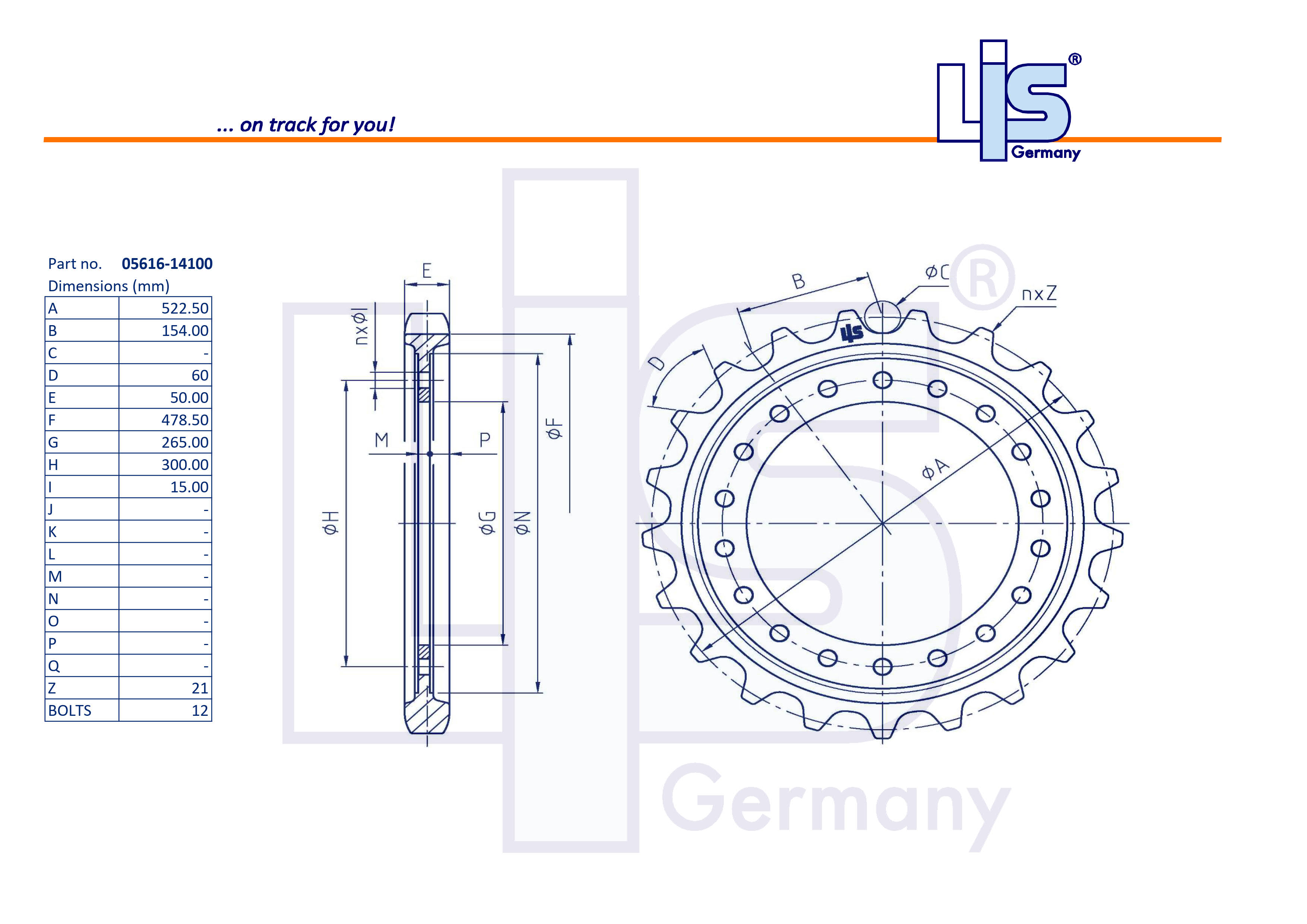 LIS® Sprocket T=21 05616-14100