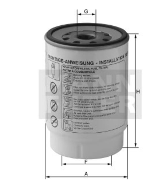 MANN-FILTER WK8019/1 Kraftstofffilter SpinOn