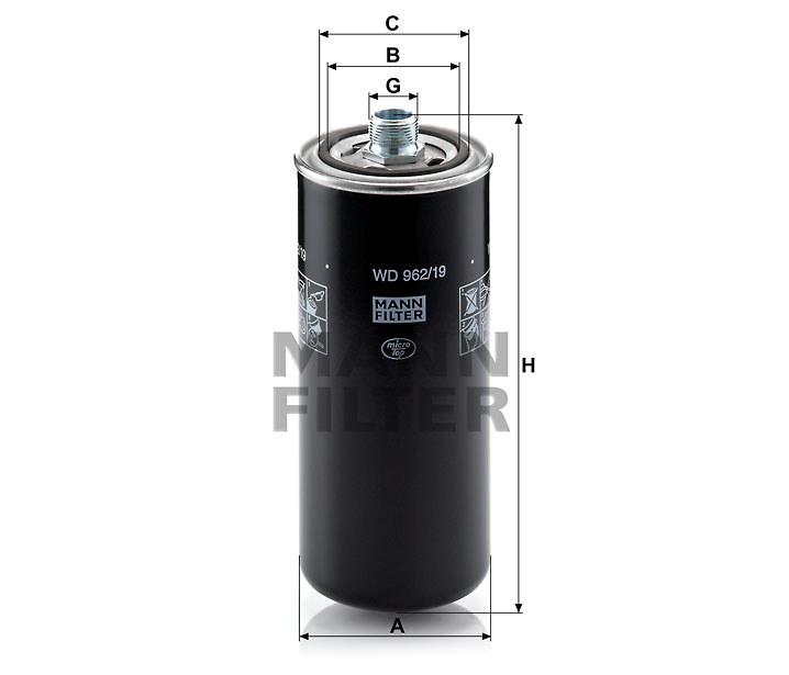 MANN-FILTER WD962/19 Wechselfilter SpinOn