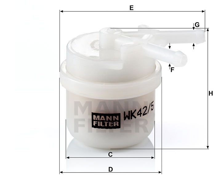 MANN-FILTER WK42/5 Kraftstoff-Leitungsfilter (Inline)