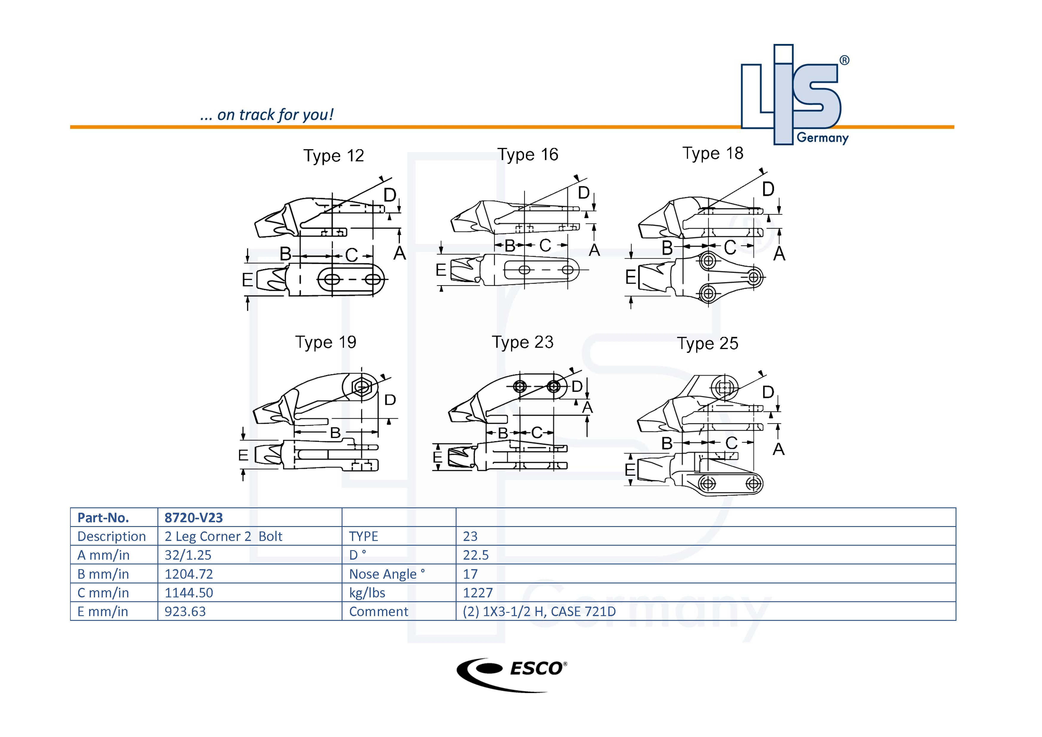 SUPER V ANSCHR. ECK ADAPTER