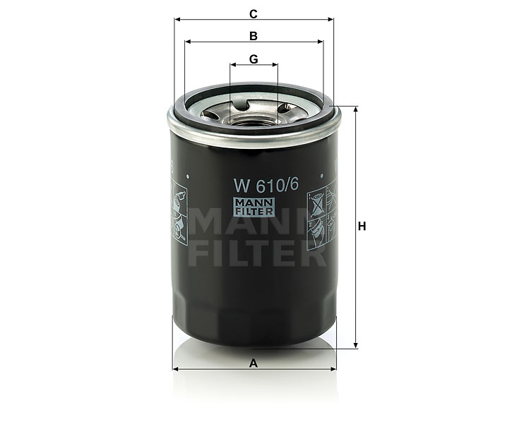 MANN-FILTER W610/6 Ölfilter SpinOn